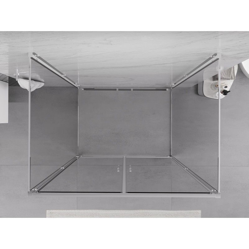 Mexen Exo Duschkabine schwenkbar 70 x 70 cm, transparent, Chrom - 814-070-070-01-00