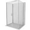Mexen Exo-3S trīssienu dušas kabīne, šūpojamās durvis, 100 x 70 cm, caurspīdīga, hromēta - 814-100-070-01-00-3S