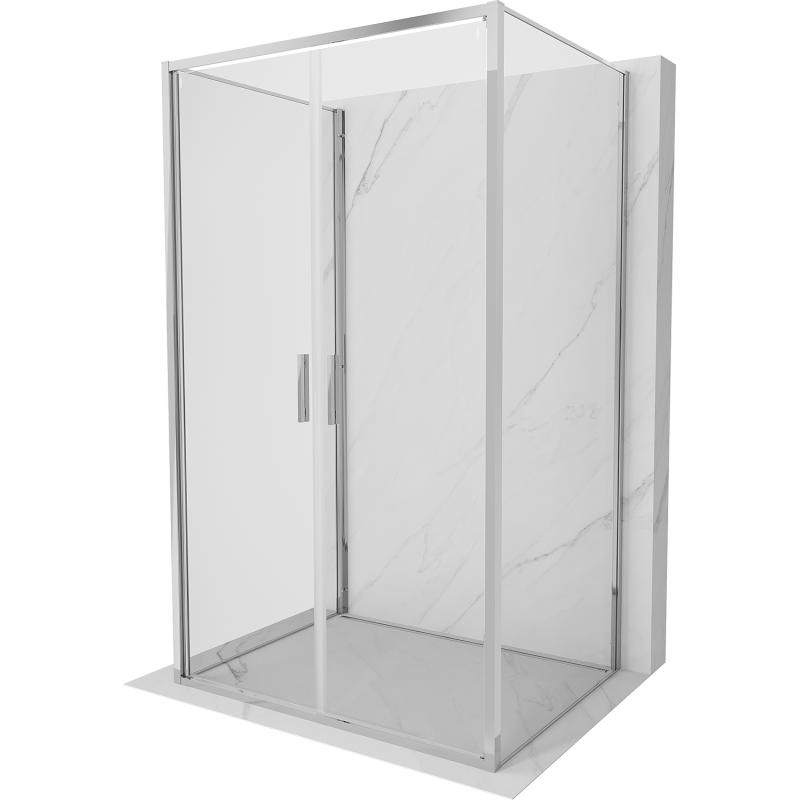 Mexen Exo-3S duša kabīne 3-sienu verama 70 x 80 cm, caurspīdīga, hroma - 814-070-080-01-00-3S