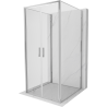 Mexen Exo-3S 3-sienu dušas kabīne ar atveramām durvīm 100 x 100 cm, caurspīdīga, hroma - 814-100-100-01-00-3S