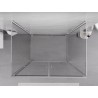Mexen Exo-3S dušas kabīne 3-sienu ar vērtnes durvīm 100 x 90 cm, caurspīdīga, hroms - 814-100-090-01-00-3S