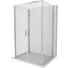 Mexen Exo-B Duo 3S tredelad duschkabin 70 x 95 cm, transparent, krom - 814-070-095-01-00-3S