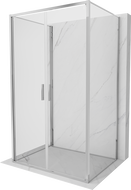 Mexen Exo-B Duo 3S 3-sienu dušas kabīne ar šūpojošām durvīm 110 x 95 cm, caurspīdīga, hromēta - 814-110-095-01-00-3S