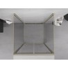 Mexen Exo-B Duo 3S kabina prysznicowa 3-ścienna uchylna 110 x 110 cm, transparent, złota - 814-110-110-50-00-3S