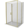 Mexen Exo-B Duo 3S cabina doccia 3 lati a battente 90 x 70 cm, trasparente, oro - 814-090-070-50-00-3S