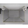 Mexen Exo-B Duo 3S cabina doccia 3 lati a battente 90 x 70 cm, trasparente, oro - 814-090-070-50-00-3S