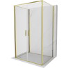 Mexen Exo-B Duo 3S 3-wall swing shower cabin 100 x 90 cm, transparent, gold - 814-100-090-50-00-3S