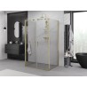 Mexen Exo-3S 3-sienu atverama dušas kabīne 80 x 95 cm, caurspīdīga, zelta - 814-080-095-50-00-3S