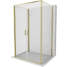 Mexen Exo-3S 3-sienu atverama dušas kabīne 110 x 80 cm, caurspīdīga, zelta - 814-110-080-50-00-3S