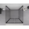 Mexen Exo-B Duo 3S 3-seinäinen suihkukaappi, 110 x 110 cm, kirkas, musta - 814-110-110-70-00-3S