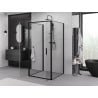 Mexen Exo-B Duo 3S 3-seinäinen suihkukaappi, 110 x 110 cm, kirkas, musta - 814-110-110-70-00-3S