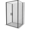 Mexen Exo-B Duo 3S kabina prysznicowa 3-ścienna uchylna 100 x 70 cm, transparent, czarna - 814-100-070-70-00-3S