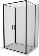 Mexen Exo-B Duo 3S 3-seinämäinen, taitettavat ovet suihkukoppi 90 x 85 cm, läpinäkyvä, musta - 814-090-085-70-00-3S