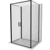 Mexen Exo-B Duo 3S cabina doccia a 3 lati con apertura a 70 x 110 cm, trasparente, nero - 814-070-110-70-00-3S