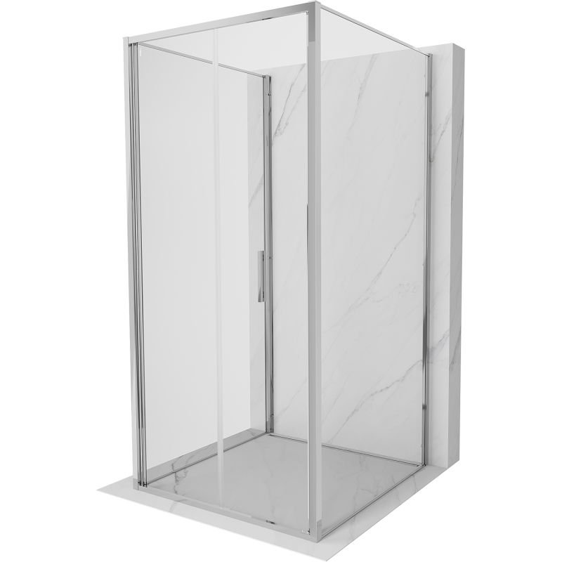 Mexen Exo-3S kabina prysznicowa 3-ścienna składana 80 x 80 cm, transparent, chrom - 816-080-080-01-00-3S