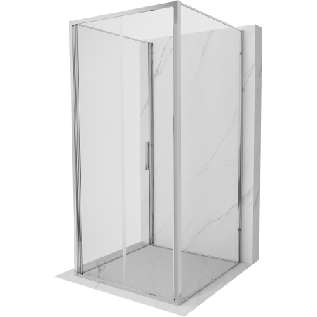 Mexen Exo-F 3S cabina doccia 3 lati pieghevole 120 x 120 cm, trasparente, cromo - 816-120-120-01-00-3S