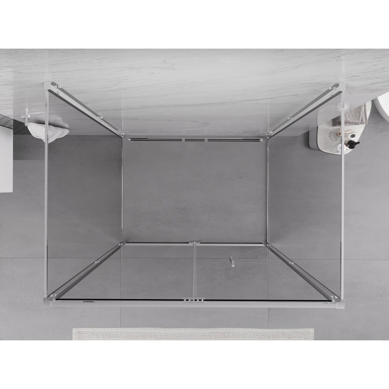 Mexen Exo-F 3S καμπίνα ντους 3-πλευρών αναδιπλούμενη 85 x 70 cm, διαφανής, χρώμιο