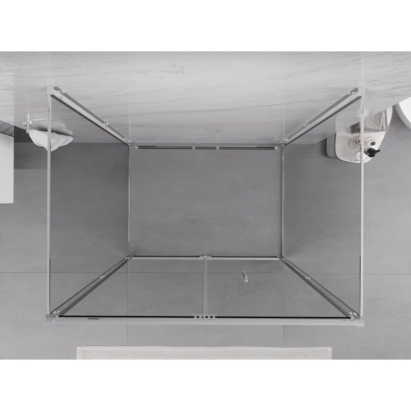 Mexen Exo-3S kabina prysznicowa 3-ścienna składana 100 x 70 cm, transparent, chrom - 816-100-070-01-00-3S