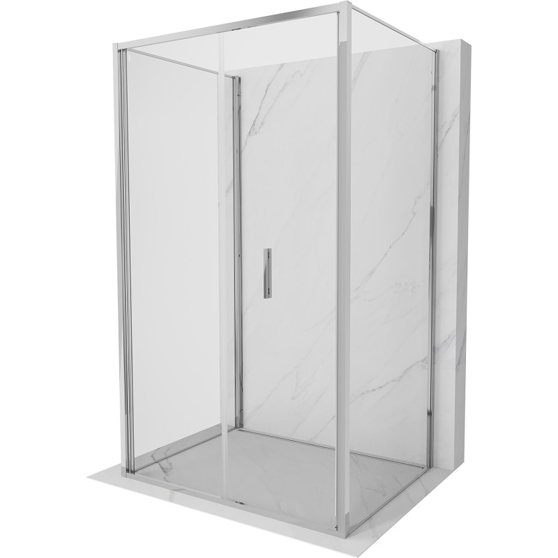 Mexen Exo-F 3S kabina prysznicowa 3-ścienna składana 120 x 70 cm, transparent, chrom - 816-120-070-01-00-3S
