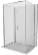 Mexen Exo-F 3S 3-seitige faltbare Duschkabine 80 x 85 cm, transparent, Chrom - 816-080-085-01-00-3S