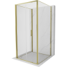 Mexen Exo-F 3S Tuš kabina 3-strani sklopiva 75 x 75 cm, prozirna, zlatna - 816-075-075-50-00-3S