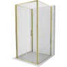 Mexen Exo-F 3S kabina prysznicowa 3-ścienna składana 80 x 80 cm, transparent, złota - 816-080-080-50-00-3S