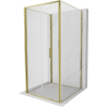 Mexen Exo-F 3S cabina doccia 3 lati pieghevole 85 x 85 cm, trasparente, oro - 816-085-085-50-00-3S