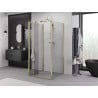 Mexen Exo-F 3S 3-seitige Falt-Duschkabine 110 x 110 cm, transparent, gold - 816-110-110-50-00-3S