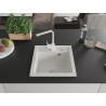 Mexen Vito fregadero de granito de 1 seno con grifo de cocina Rita, blanco - 6503-20-670300-20