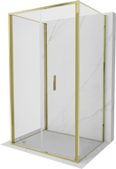 Mexen Exo-3S trīssienu salokāma dušas kabīne 85 x 80 cm, caurspīdīga, zelta - 816-085-080-50-00-3S