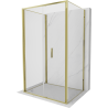 Mexen Exo-F 3S cabina doccia 3 lati pieghevole 100 x 80 cm, trasparente, oro - 816-100-080-50-00-3S