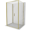 Mexen Exo-3S dušas kabīne 3-sienu locīšana 75 x 90 cm, caurspīdīga, zeltīta - 816-075-090-50-00-3S