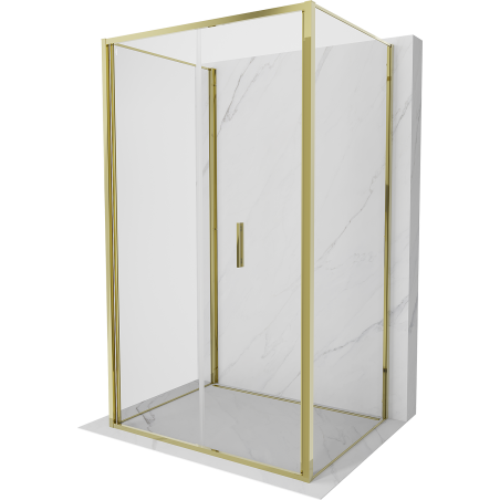 Mexen Exo-3S saliekama dušas kabīne, 3-sienu, 120 x 110 cm, caurspīdīga, zelta - 816-120-110-50-00-3S