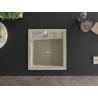 Mexen Vito fregadero de granito de 1 cubeta con grifo de cocina Rita, beige - 6503-69-670300-00