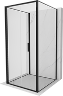 Mexen Exo-F 3S cabina doccia a 3 lati pieghevole 90 x 90 cm, trasparente, nera - 816-090-090-70-00-3S