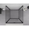 Mexen Exo-F 3S 3-seitige, faltbare Duschkabine 110 x 110 cm, transparent, schwarz - 816-110-110-70-00-3S