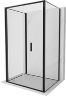 Mexen Exo-3S duša kabīne, 3-sienu locāma 90 x 75 cm, caurspīdīga, melna - 816-090-075-70-00-3S