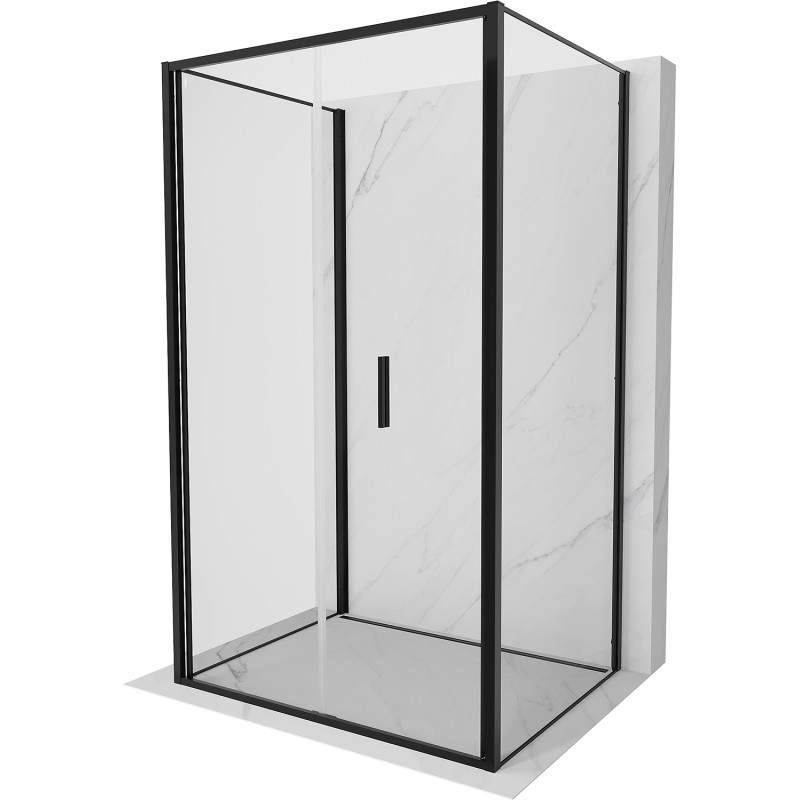 Mexen Exo-3S 3-väggsvikduschkabin 70 x 85 cm, transparent, svart - 816-070-085-70-00-3S