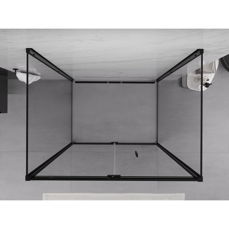 Mexen Exo-F 3S cabina doccia a 3 lati pieghevole 85 x 110 cm, trasparente, nera - 816-085-110-70-00-3S