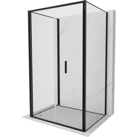 Mexen Exo-F 3S kabina prysznicowa 3-ścienna składana 95 x 120 cm, transparent, czarna - 816-095-120-70-00-3S