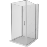 Mexen Exo-B 3S cabina doccia a 3 lati con apertura a battente 75 x 75 cm, trasparente, cromo - 817-075-075-01-00-3S