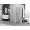 Mexen Exo-3S dušas kabīne 3-sienu veramā 85 x 85 cm, caurspīdīga, hroms - 817-085-085-01-00-3S