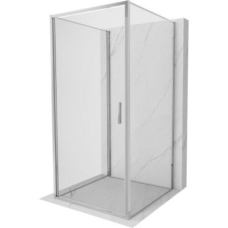 Mexen Exo-B 3S duschkabin 3-väggars 100 x 100 cm, transparent, krom - 817-100-100-01-00-3S