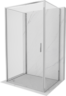 Mexen Exo-3S 3-sienu veramā dušas kabīne 70 x 75 cm, caurspīdīga, hromēta - 817-070-075-01-00-3S