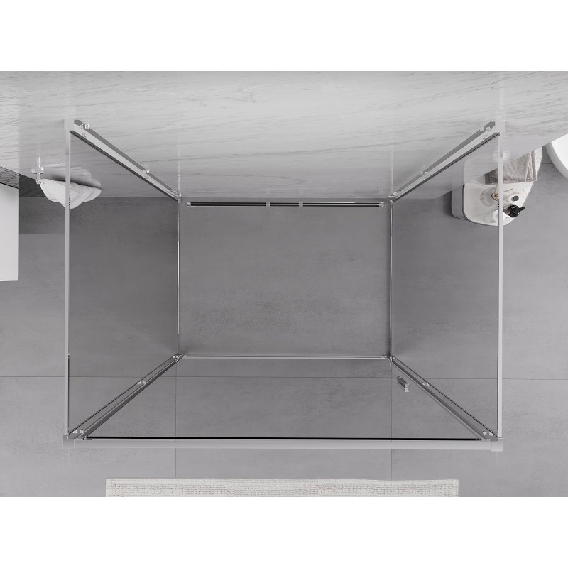 Mexen Exo-B 3S kabina prysznicowa 3-ścienna uchylna 80 x 75 cm, transparent, chrom - 817-080-075-01-00-3S