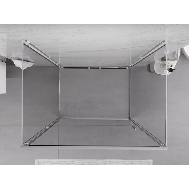 Mexen Exo-B 3S Duschkabine 3-seitig schwenkbar 80 x 85 cm, transparent, chrom - 817-080-085-01-00-3S