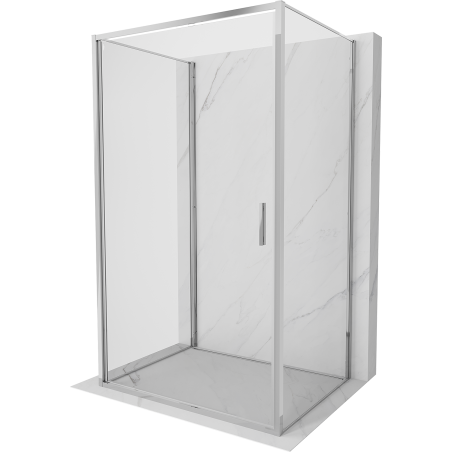 Mexen Exo-3S 3-sienu dušas kabīne 95 x 90 cm, caurspīdīga, hromēta - 817-095-090-01-00-3S