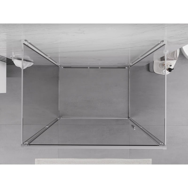 Mexen Exo-3S kabina prysznicowa 3-ścienna uchylna 100 x 95 cm, transparent, chrom - 817-100-095-01-00-3S