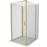 Mexen Exo-B 3S 3-sided pivot shower cabin 85 x 85 cm, transparent, gold - 817-085-085-50-00-3S