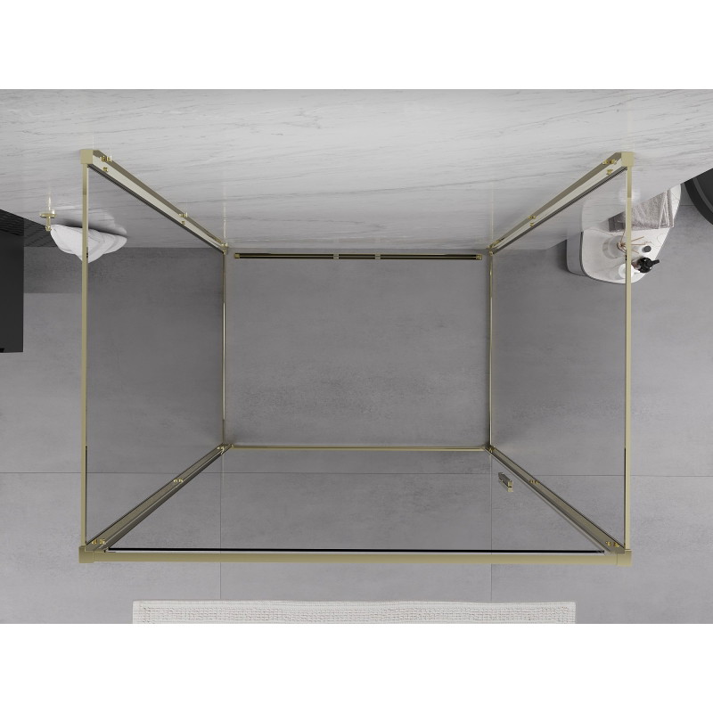 Mexen Exo-B 3S Καμπίνα ντους 3-τοίχων με ανοιγόμενες πόρτες 85 x 70 cm, διάφανη,